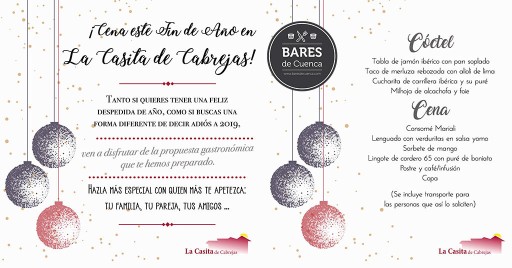 Cena Fin de Año | La Casita de Cabrejas