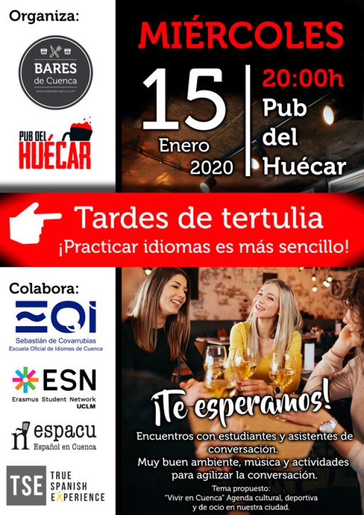 15/01/2020 - Tardes de Tertulia practicando idiomas | Pub del Huécar