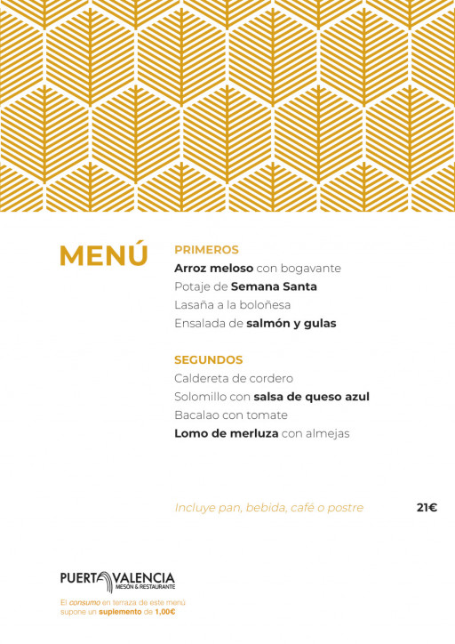 Menú Semana Santa | Puerta Valencia