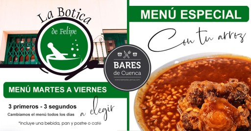 Menú diario de Martes a Viernes | Botica de Felipe